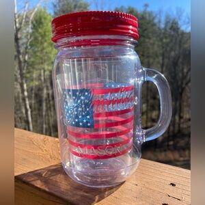 Aladdin 32oz American Flag Patriotic Insulated Mason Jar Tumbler Mug